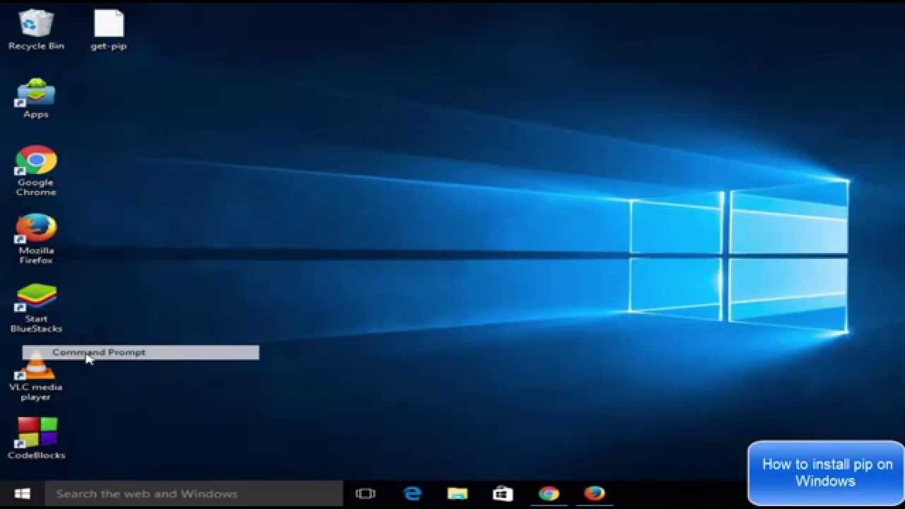 Cómo instalar Python PIP en Windows 8/10 Cómo instalar Python PIP en Windows 8/10