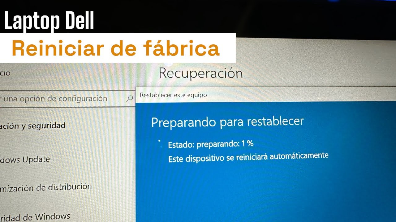 Cómo restaurar Dell Inspiron 15 a configuración de fábrica en Windows 10 Cómo restaurar Dell Inspiron 15 a configuración de fábrica en Windows 10