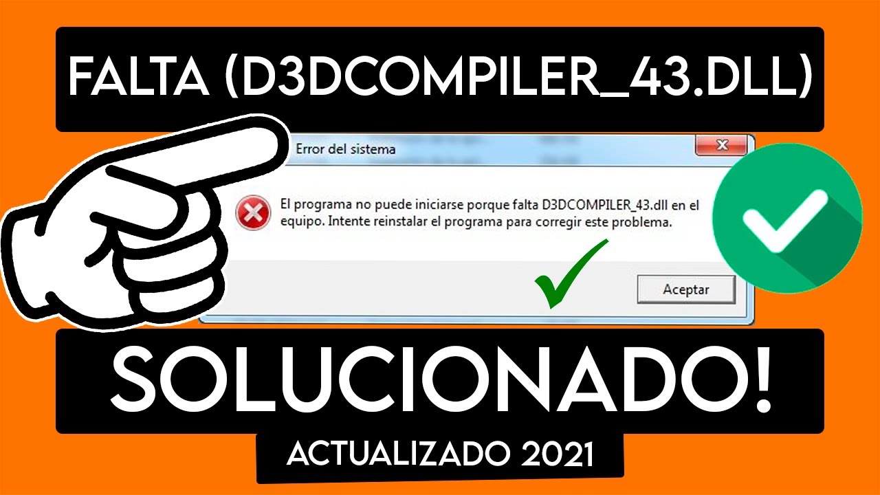 Cómo solucionar el error d3dcompiler 43.dll ausente en Windows 7/8/10 Cómo solucionar el error d3dcompiler 43.dll ausente en Windows 7/8/10