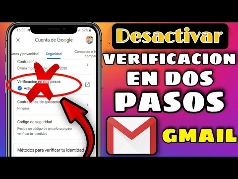 Desactivar verificación en dos pasos Gmail