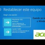 Restaurar de fábrica laptop Acer Aspire con Windows 10 [Tutorial]