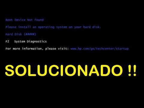 Solución error HP – No se encontró dispositivo de arranque