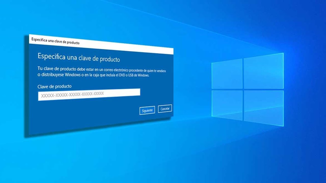 Windows 10: Desactivar Windows eliminando clave de producto