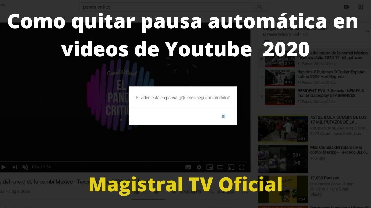 YouTube en pausa: cómo desactivar en Google Chrome